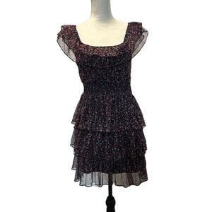 *VGC Rachael & Chloe Kids-Tiered Ruffle Floral Sleeveless Lined Dress-Kids 12